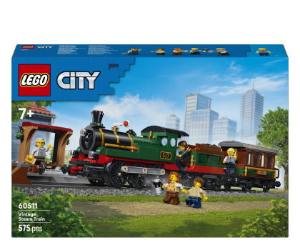 Klocki LEGO® LEGO CITY 60511 Retro pociąg z lokomotywą parową